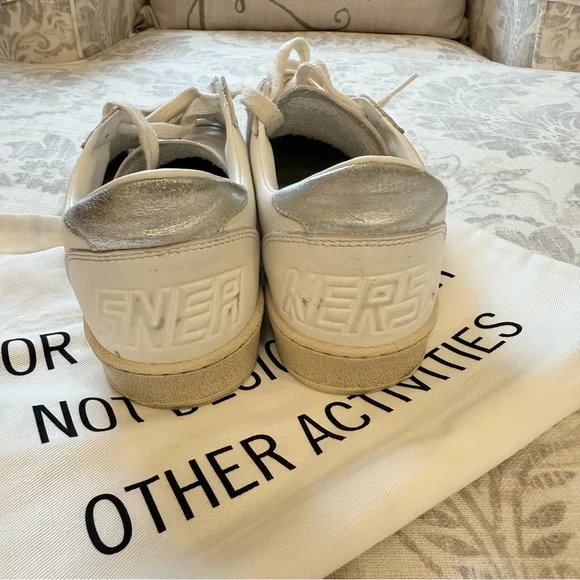 💯 Authentic GOLDEN GOOSE 'BALL STAR' GRAY AND SILVER 39/9 - Picture 5 of 11
